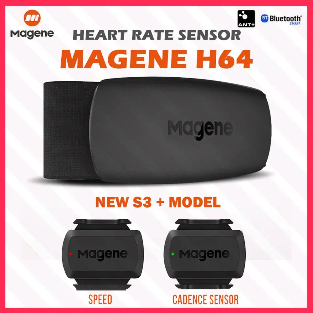 Монитор сердечного ритма MAGENE H64 ANT + пульсометр датчик пульса для GARMIN iGPSPORT Bryton S3 |