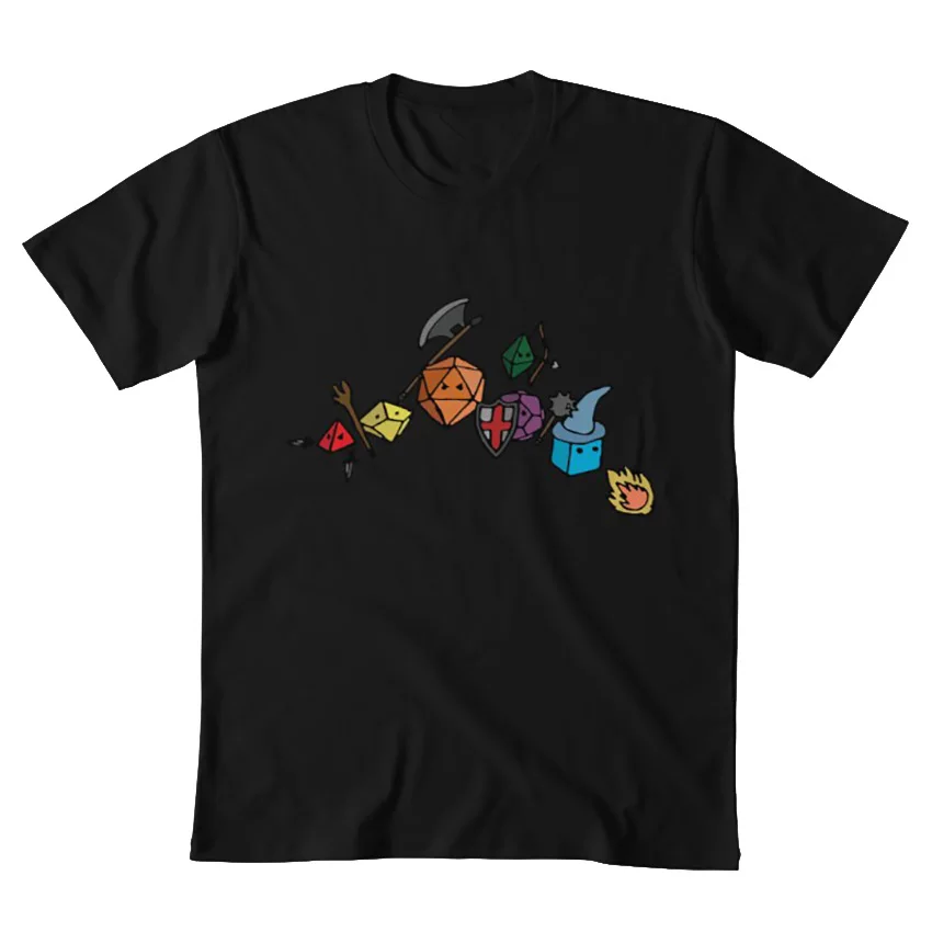 Вечерние игральные кости-эскиз версия футболка ролевые игры Подземелья и