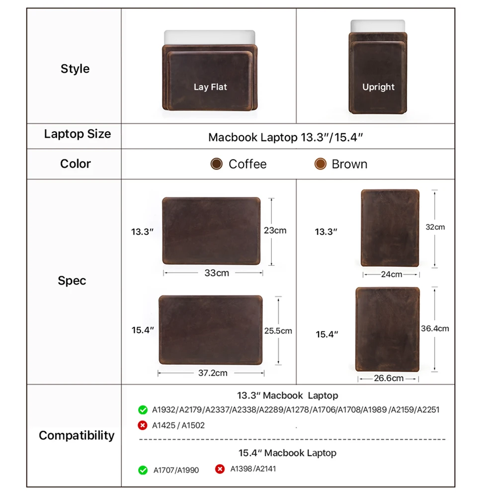 laptop bag for macbook pro air 1315 case genuine leather protective cover retro notebook sleeve mouse pad gaming mat desk free global shipping