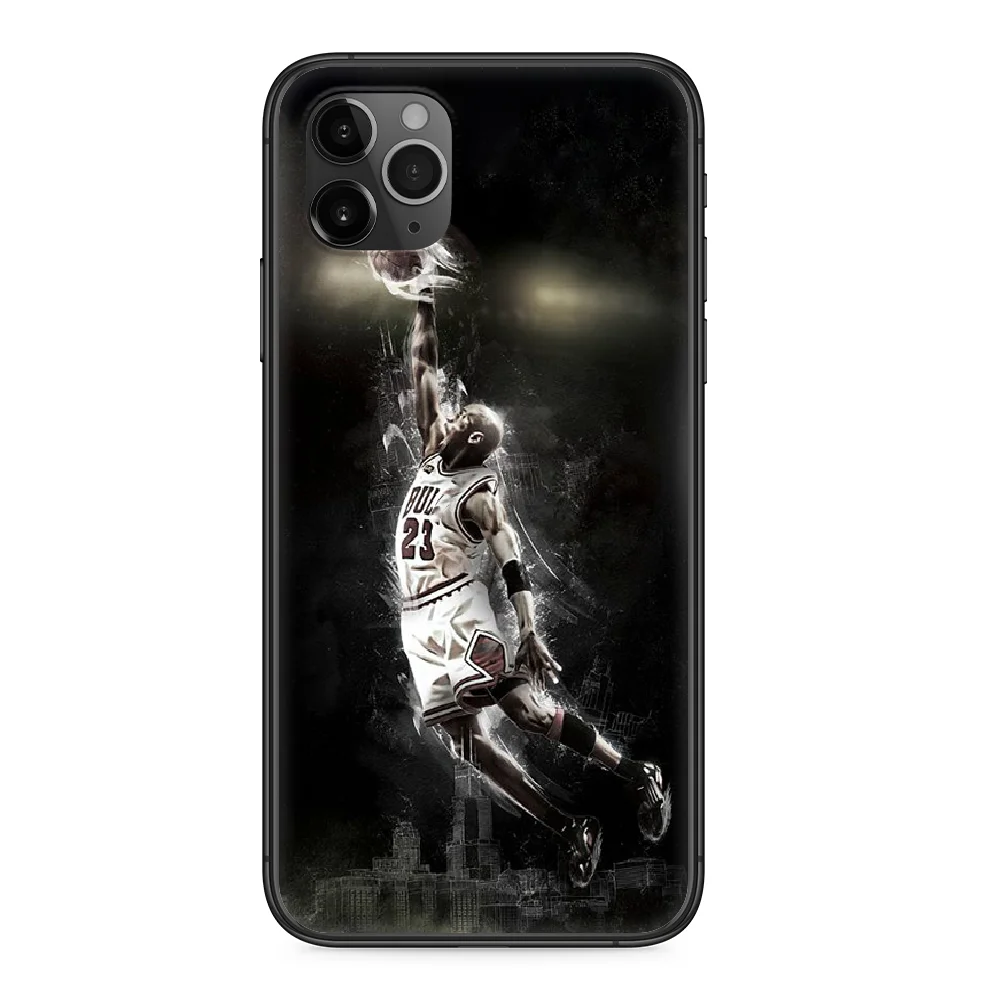 

Basketball player trapeze jordan Phone case For iphone 4 4s 5 5S SE 5C 6 6S 7 8 plus X XS XR 11 PRO MAX 2020 black cover tpu