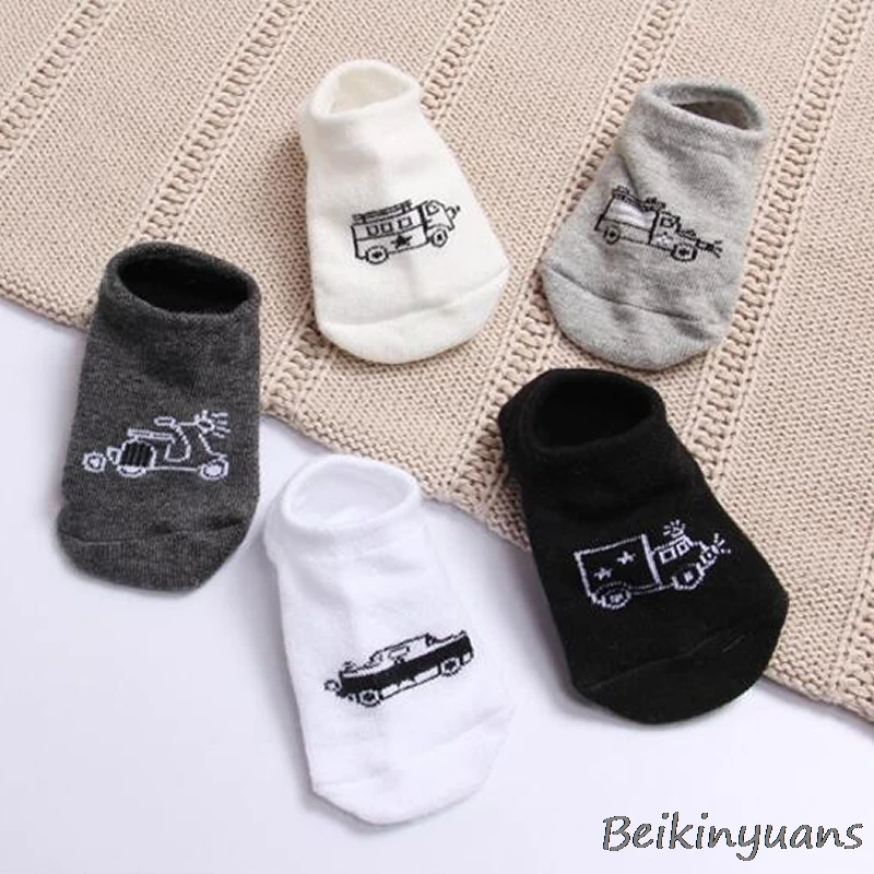 Детские Мультяшные короткие носки для мальчиков и девочек Сезон весна-лето
