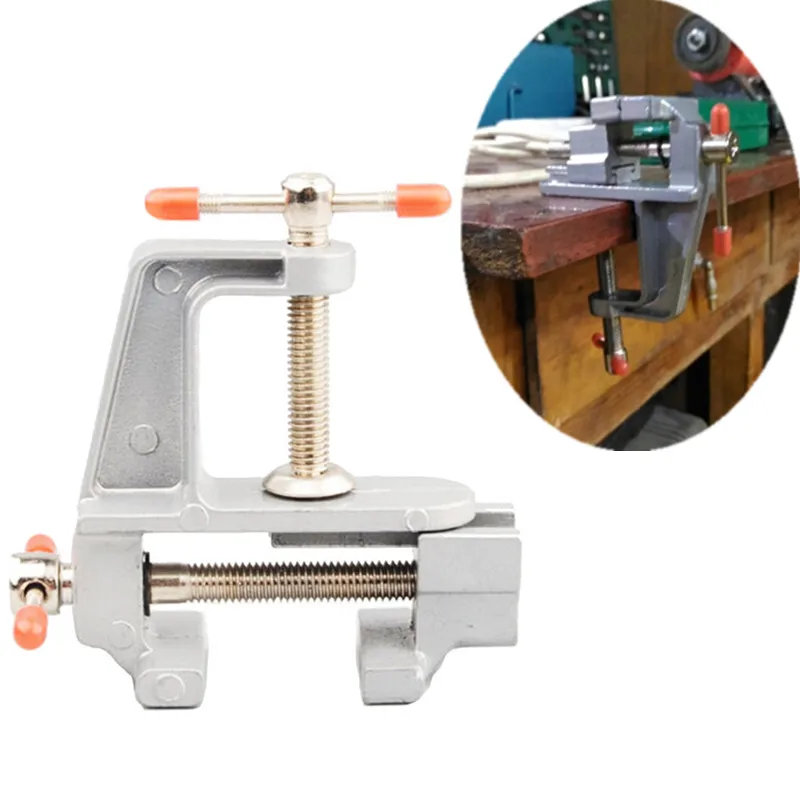 

3.5" Aluminum Miniature Small Jewelers Hobby Clamp On Table Bench Vise Mini Tool Vice