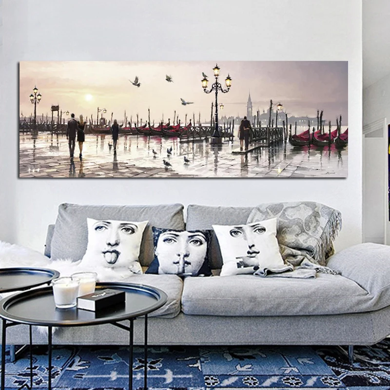 Ричард манайл городской пейзаж картины на холсте Классический строительный