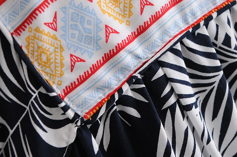 Разноцветный цветочный принт Винтаж для женщин с завязками на шее кисточками