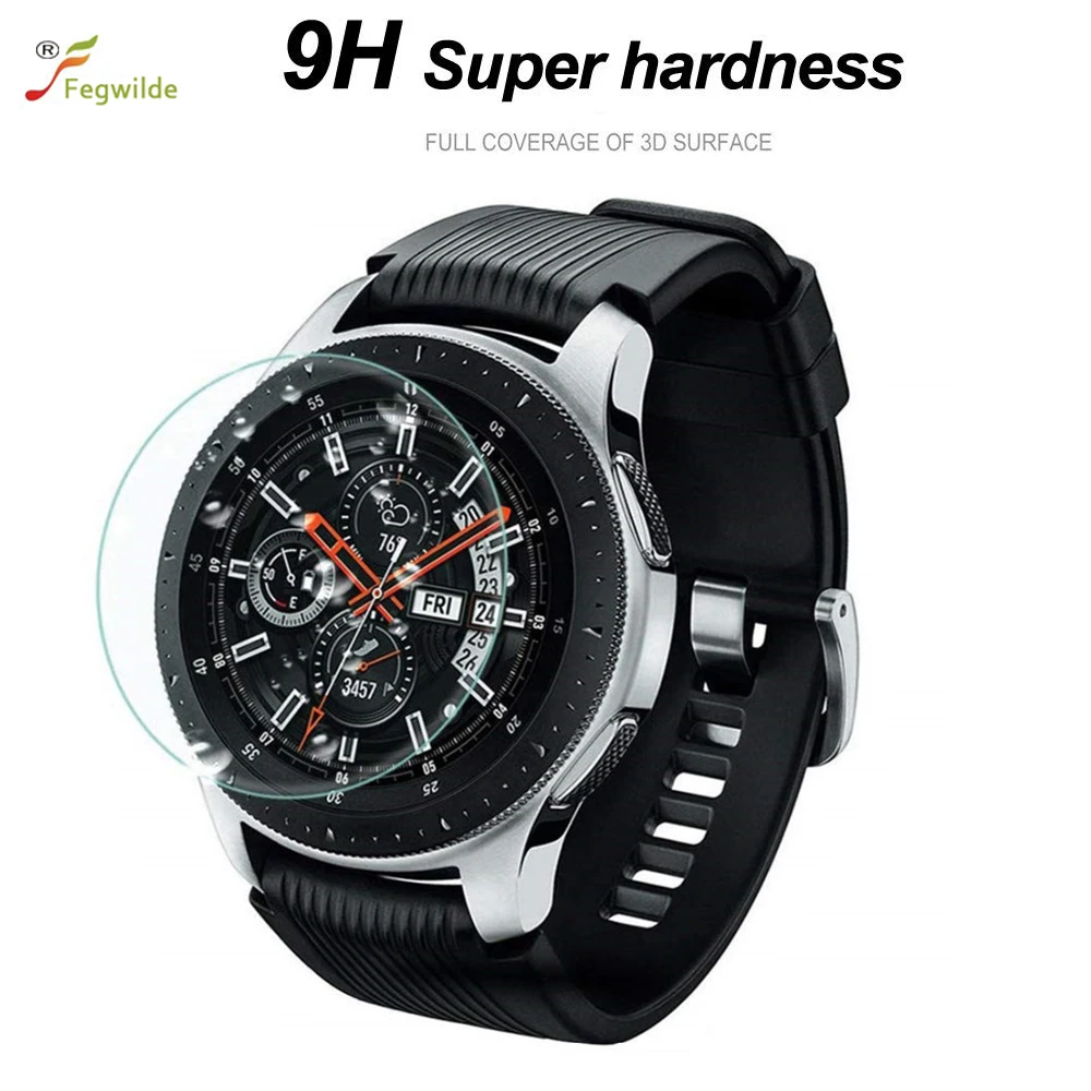 Ремешок gear S3 для samsung Galaxy watch 46 мм 42 мм band gear S3 Frontier Защитная пленка для экрана 9H 2.5D закаленное стекло