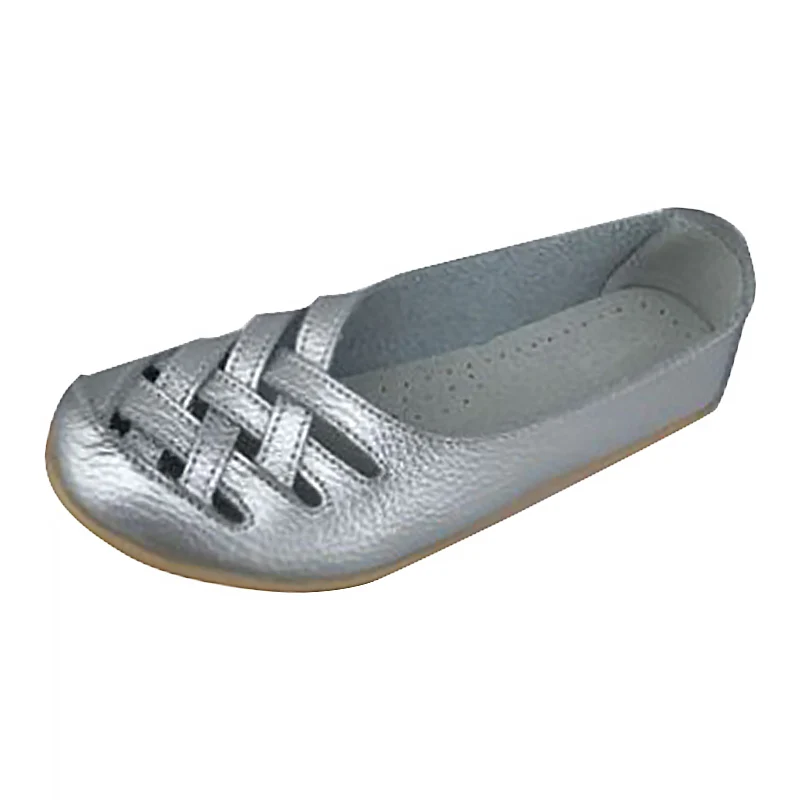 

New Women Flat Shoes Leather Women Flats Loafers Airpermeable Softsoled Ballerina Ballet Shoes Summer Casual Beach Shoes 2021