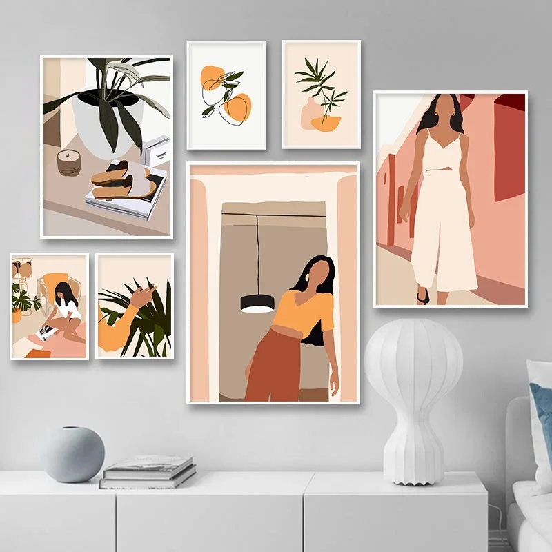 

Abstract Fashion Retro Beauty Canvas Picture Decorative Canvas Painting For Living Room Decoration Interior Design