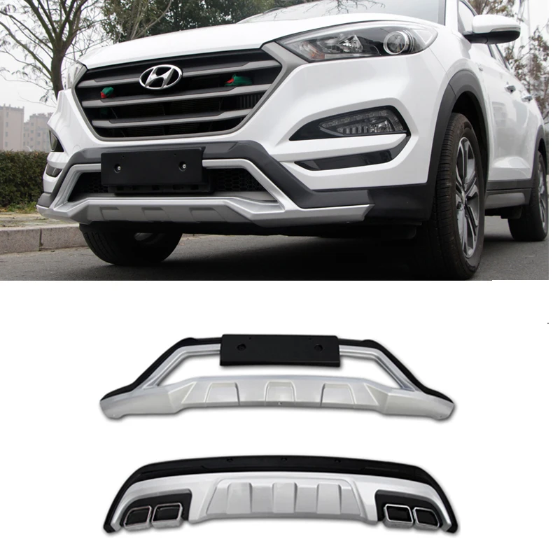 Free shipping,High Quality ABS Car styling Plastic Front+Rear Bumper Guard Protector For Hyundai Tucson- Car-styling
