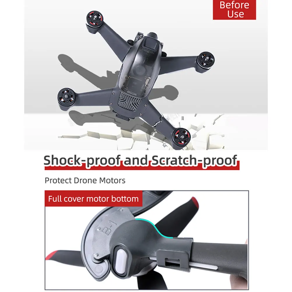 For DJI FPV Drone Landing Gear Plastic Anti Falling Extension Height Extender Leg Foot Protector Stand Guard Accessories