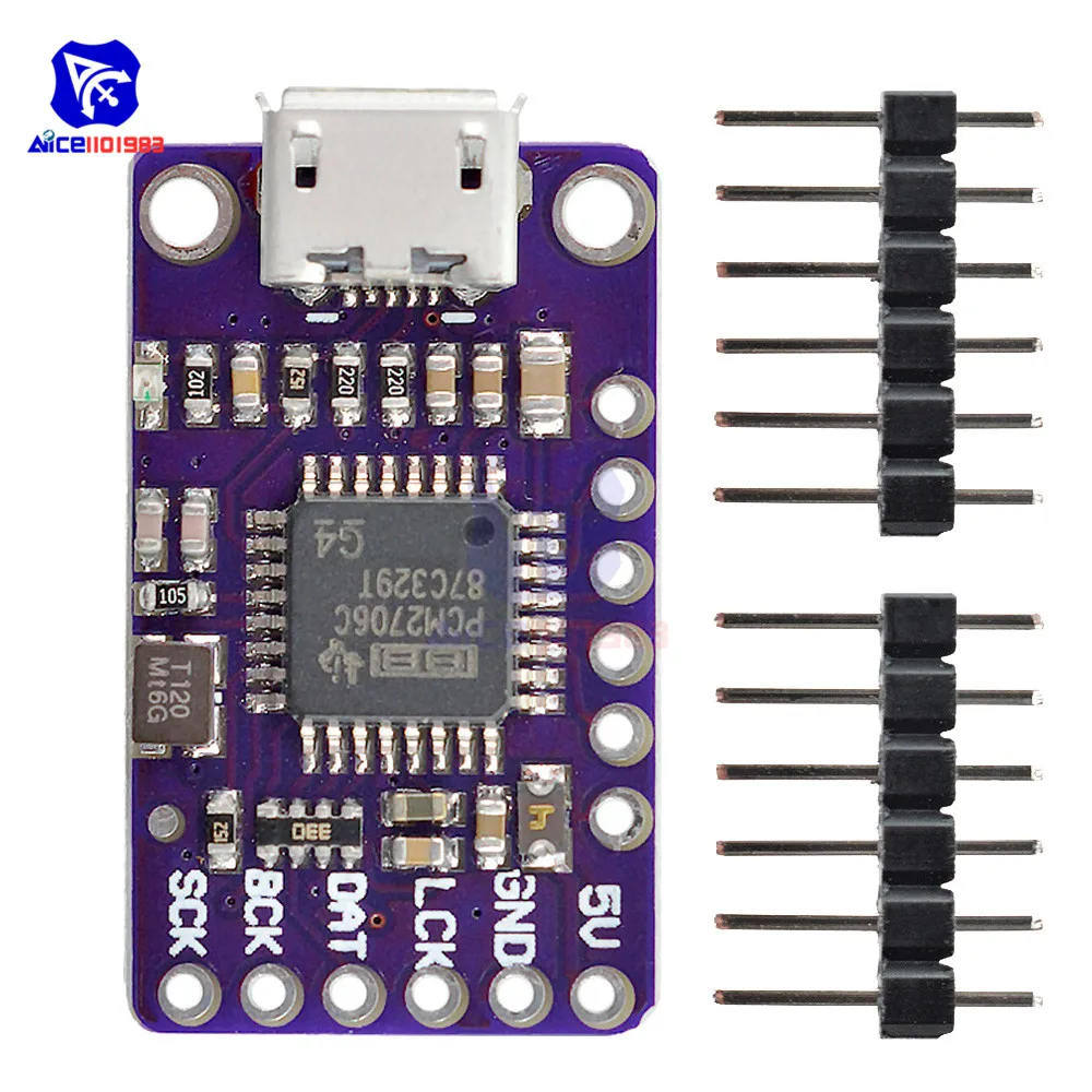 Модуль последовательного адаптера diymore GY-PCM2706 Micro USB к I2S IIS | Электронные