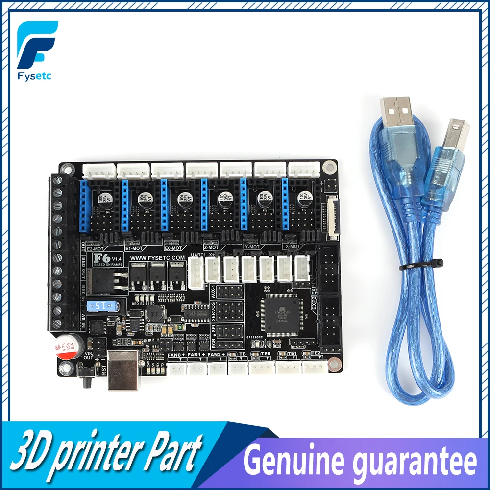 Плата все в одном с 6 драйверами FYSETC F6 V1.4 для полета TMC2208 UART разъемом XH/MX VS SKR V1.3 S6 Ender