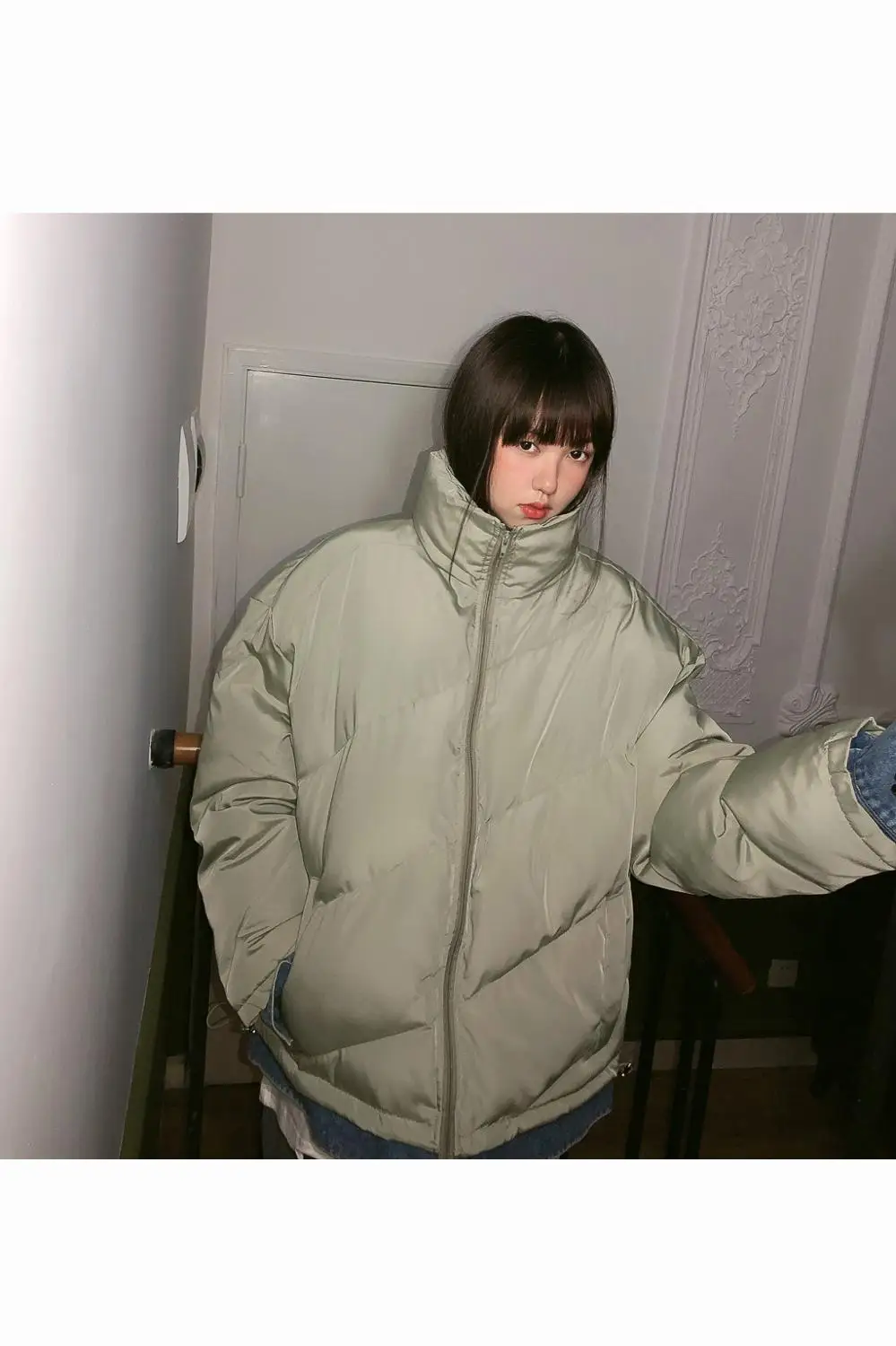 Японские мужские и женские утолщенные джинсы для отдыха два пальто Корейская