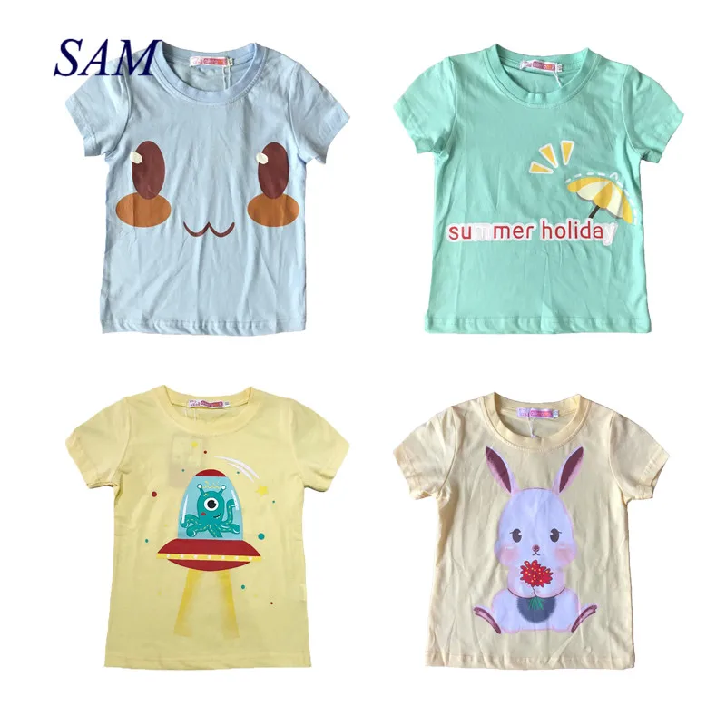 

2019 summer baby boys and girls t shirt children's cartoon short sleeve tops kids 18M-6T cotton tees clothes