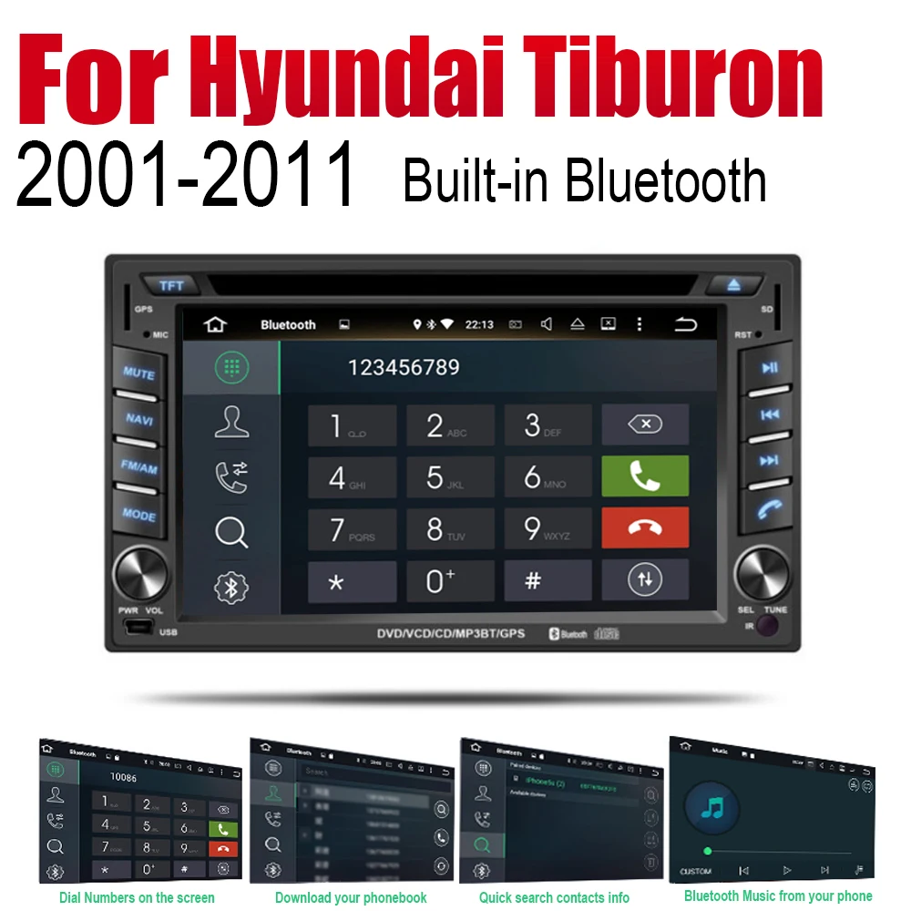 Автомобильный DVD GPS навигатор ZaiXi Android для Hyundai Tiburon 2001 ~ 2011 проигрыватель навигация