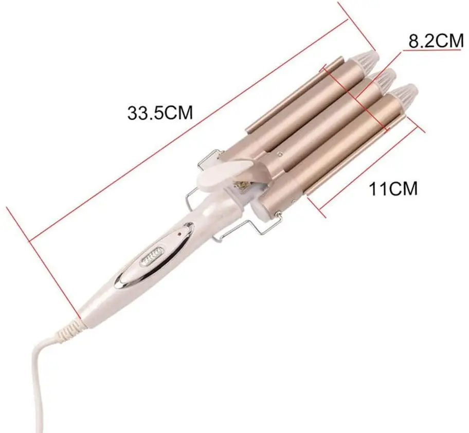 Профессиональные 22 мм керамические Тройные Бочки для завивки волос щипцы