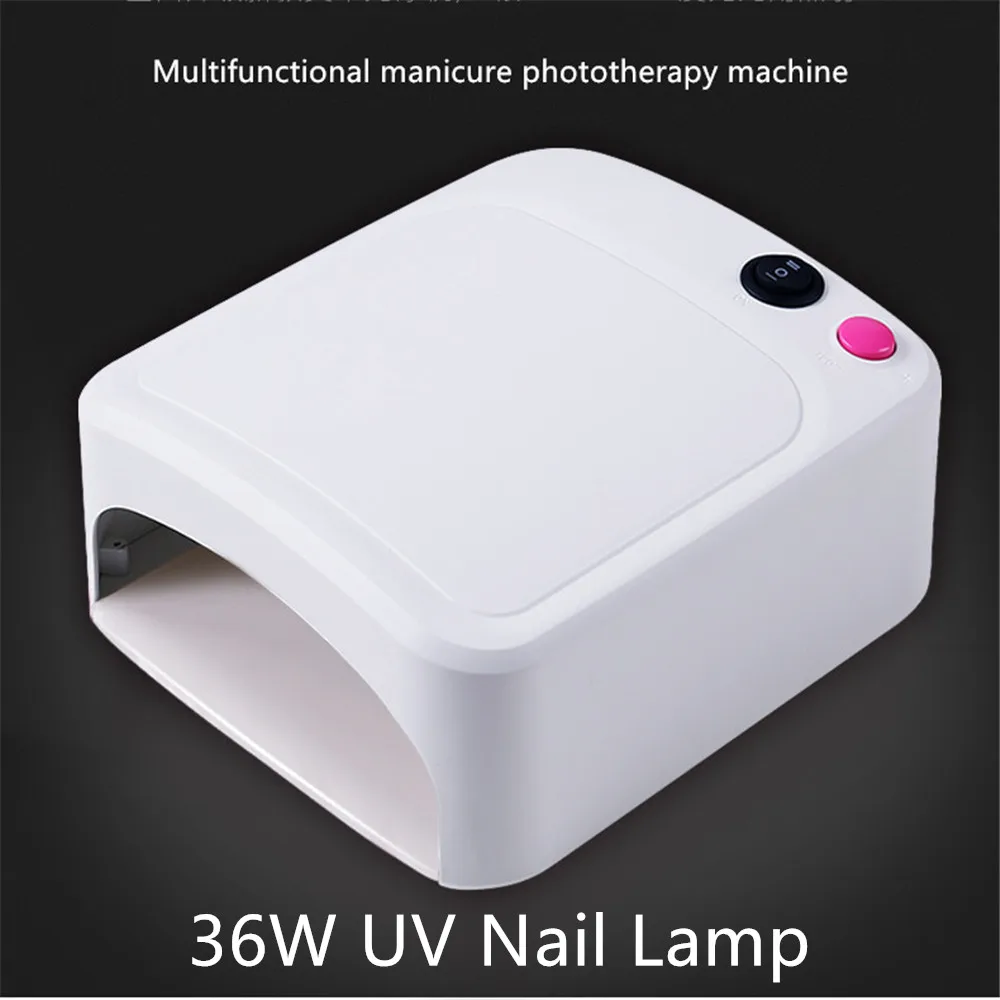 Лампа для ногтей 36 Вт быстро и эффективно высыхает 120 с не светится черная ручная