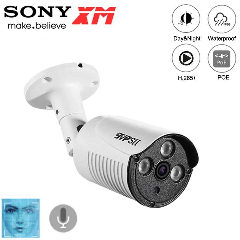 Водонепроницаемая металлическая камера видеонаблюдения с тремя светодиодами IP66