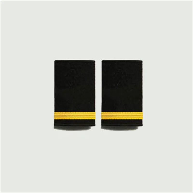 Gold one bar Четыре золотых серебряных бара авиалиний пилот Epaulets капитан Наплечные доски Insignia Ползунки Хэллоуин косплей эполет для пилота подарок - Цвет: Gold one bar