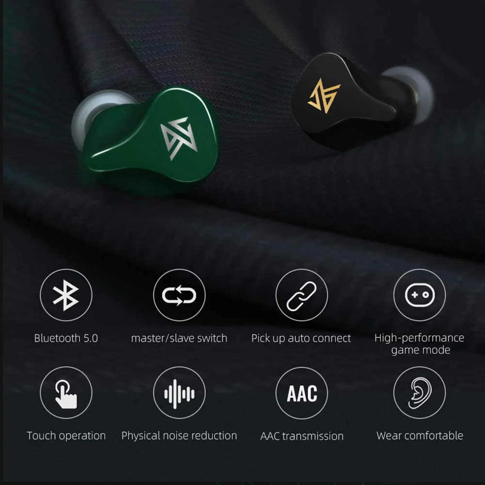 Спортивные наушники KZ Z1 PRO TWS Bluetooth 5 0 беспроводные Двойные магнитные динамические