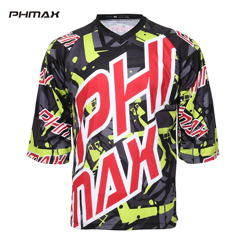 PHMAX велосипедная одежда спортивные майки дышащая быстросохнущая рубашка DH