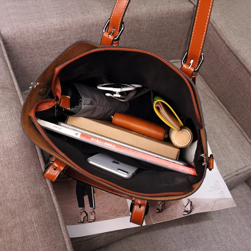 Сумка из натуральной кожи, женская сумка, Bolsos Mujer, роскошные сумки, женские сумки, дизайнерские винтажные Ретро большие вместительные повседневные сумки C817