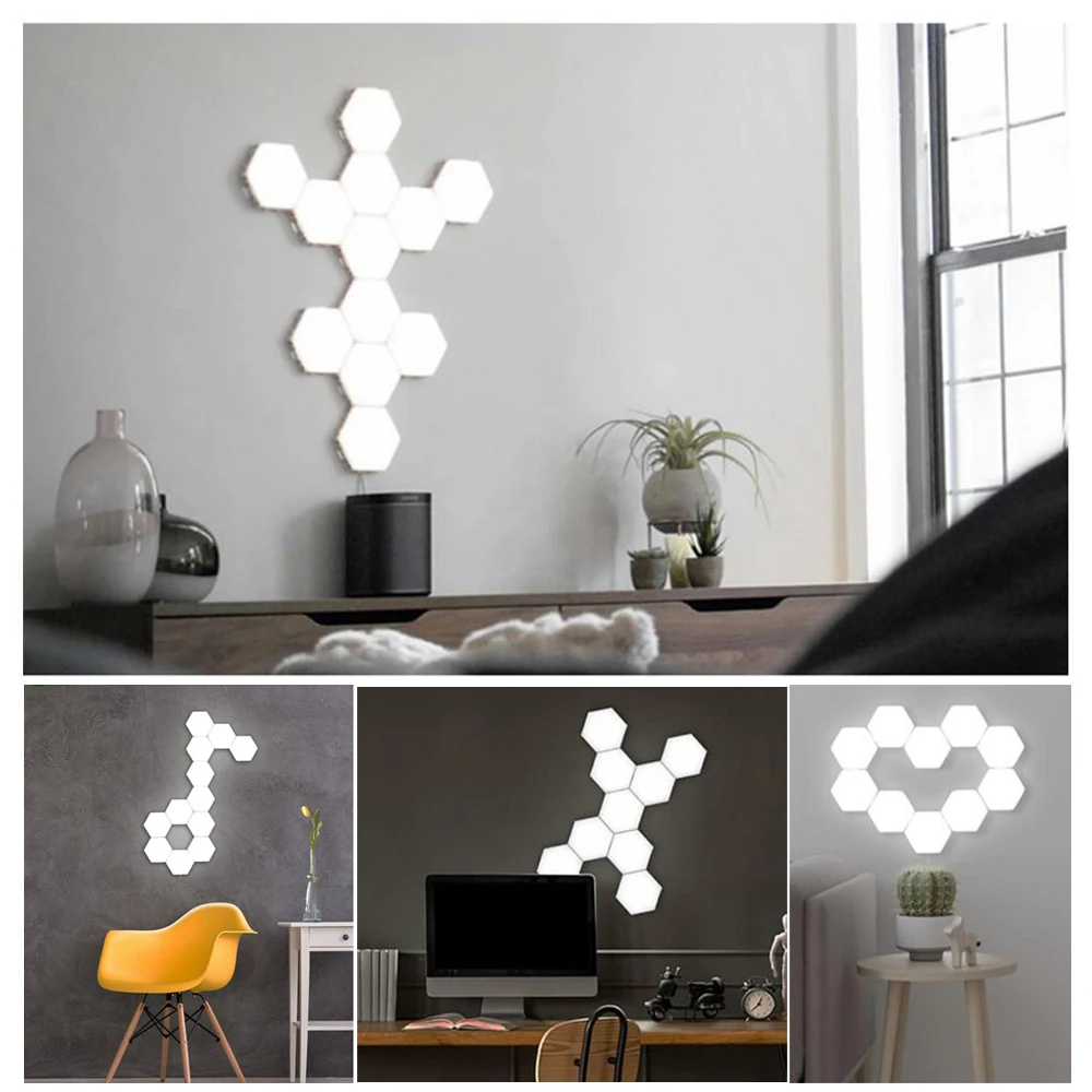 Сенсорный Ночной светильник 6 цветов квантовая лампа с шестигранным светодиодом