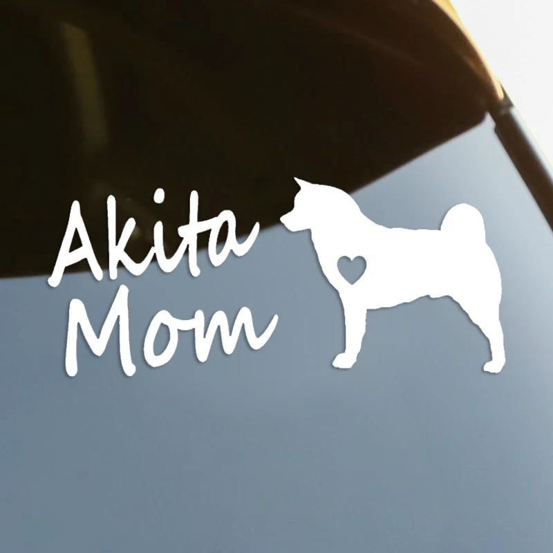 

Akita Mom Dog Die-Cut Vinyl Decal Car Sticker Waterproof Auto Decors on Car Body Bumper Rear Window Laptop Choose Size #S60303