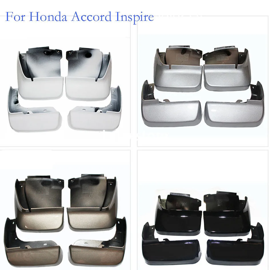 

Reliable 4Pcs New Soft Plastic Car Front Fender Rear Splash Guards for Honda Accord Inspire 2003-2020 Car Mud Flaps BLACK
