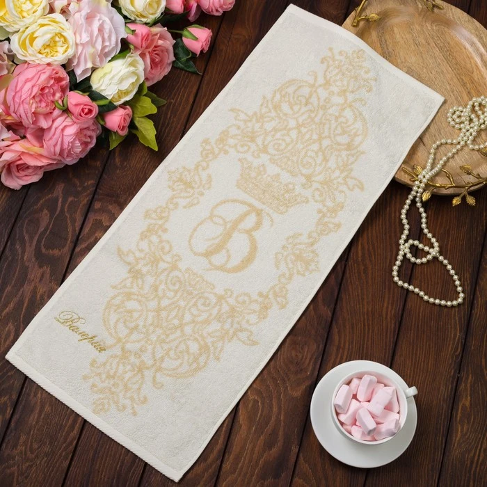 Полотенце именное махровое с вышивкой &quotВалерия&quot 30х70 см 100% хлопок 420гр/м2