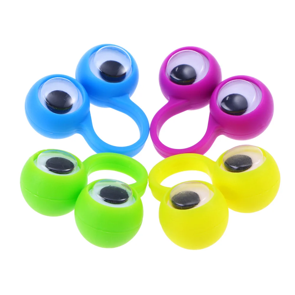 

10 PCS Finger Educational Intelligent Finger Large Eyes Finger Ring Puppets Funny Finger Game for Kids Children
