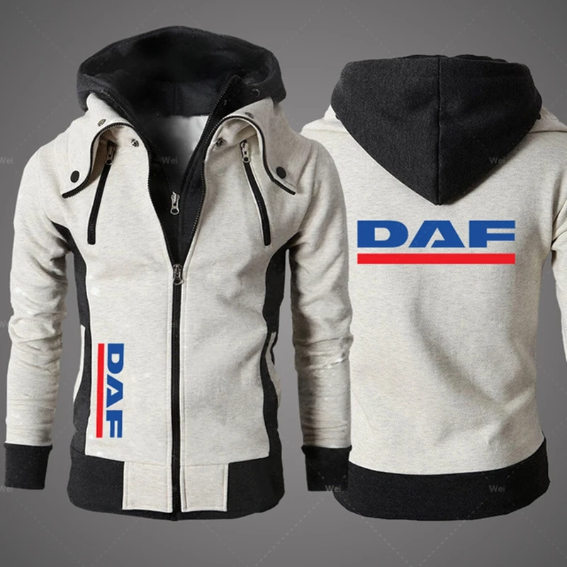 

2021 new men's letter printed Sweatshirt DAF outdoor leisure men's jacket wool warm quality sports Hooded Coat