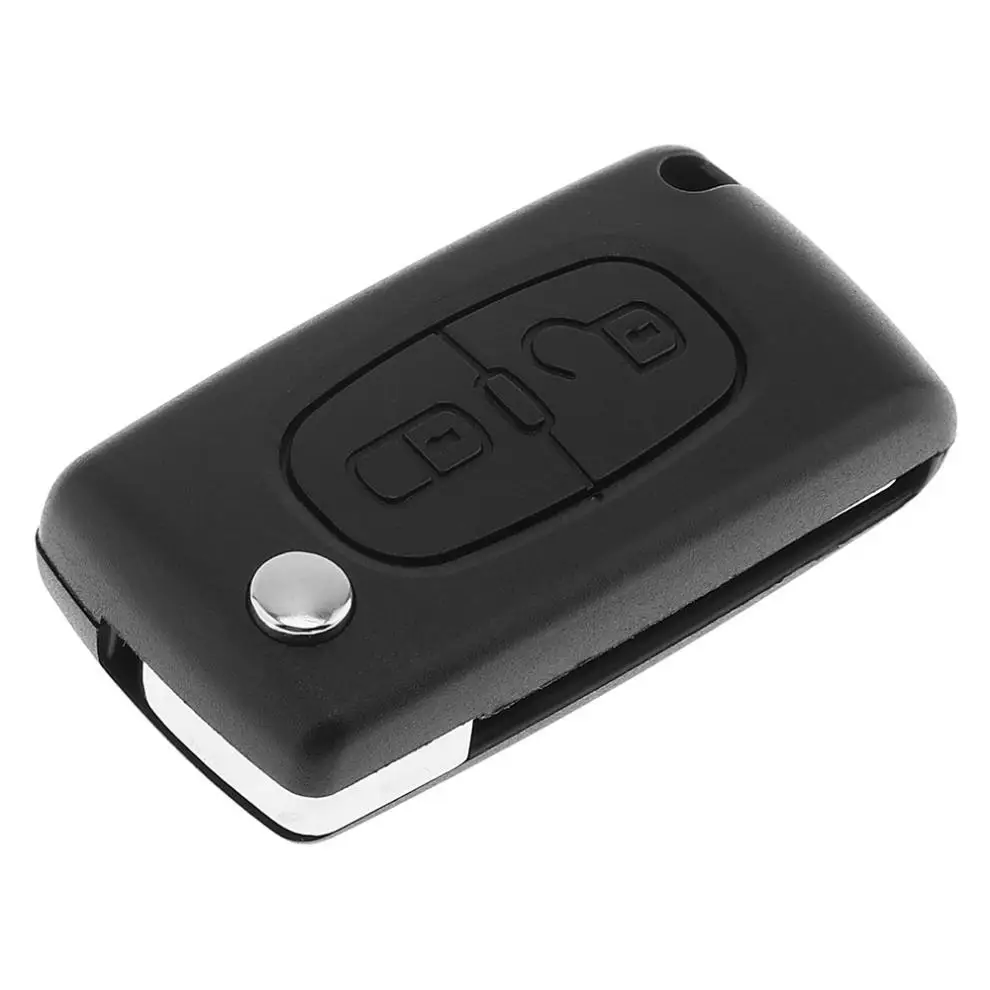 433 МГц 2 кнопки без ключа складной дистанционный ключ брелок от машины чехол с