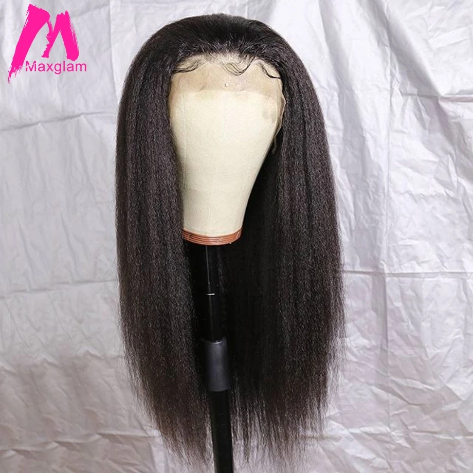 Парики из человеческих волос на сетке спереди курчавые прямые бразильские