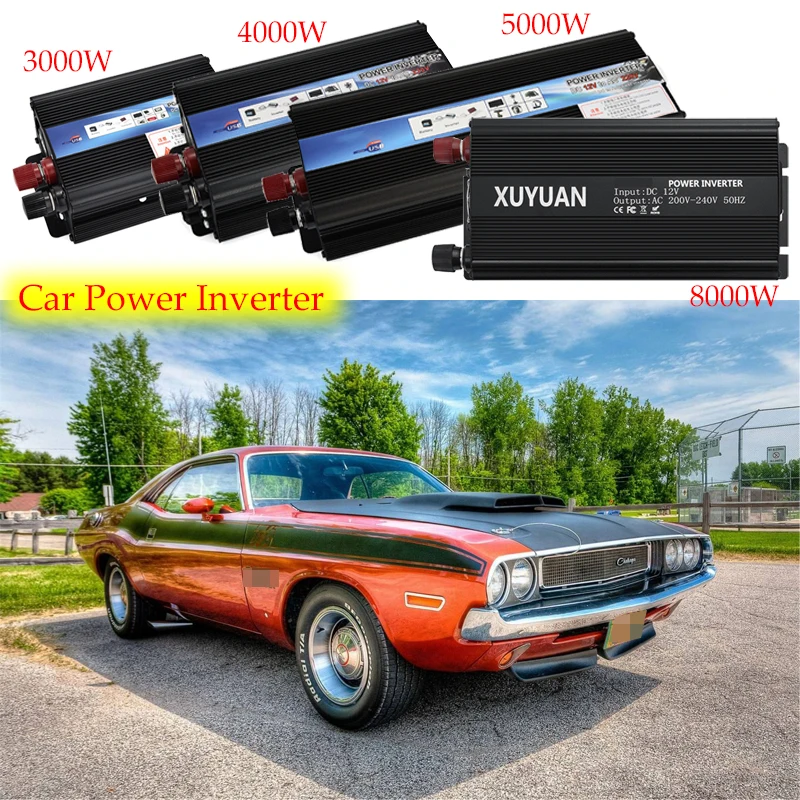 Автомобильный инвертор 3000/4000/5000/8000 Вт DC 12/24 в до 110/220 ЖК дисплей преобразователь