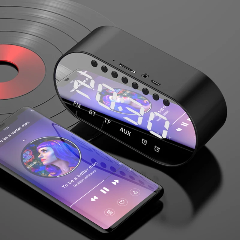 Многофункциональные настольные часы с Bluetooth-динамиком FM TF AUX светодиодные