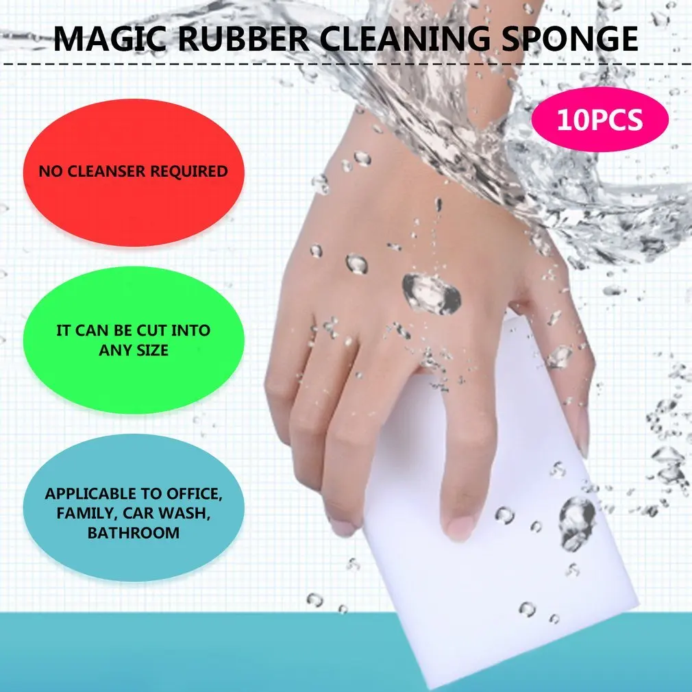 

10Pcs Universal Magic Sponge Eraser Melamine Cleaner Multi-Functional Kitchen Bathroom Office Home Cleaning Tools Drop Shipping