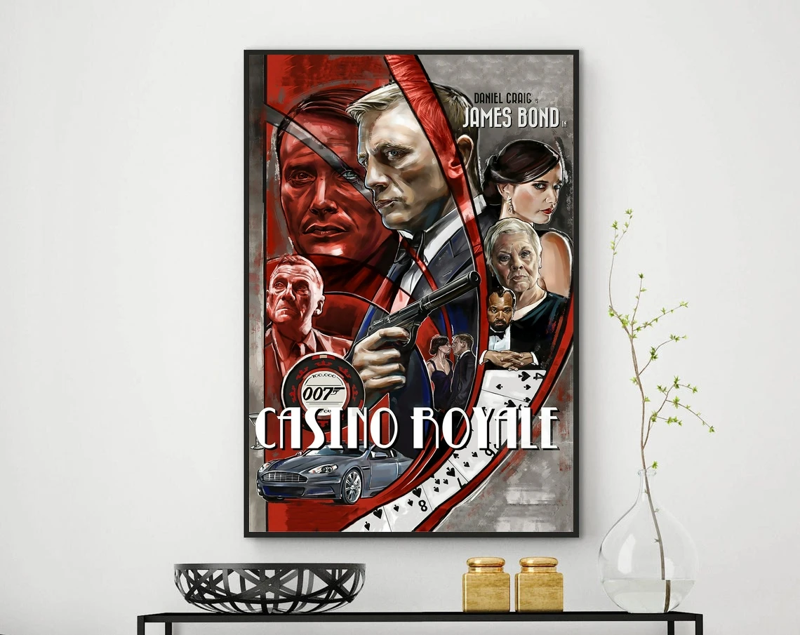 Картина на стену в стиле казино Royale украшение для дома (без рамки) | Дом и сад