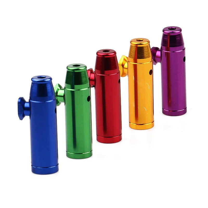 

53mm flat head bullet shape snuff bottle aluminum alloy medicine storage device closed portable snuff bottle