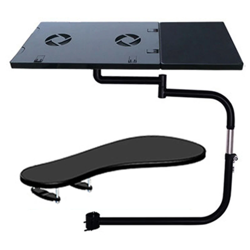 Suporte de Teclado Quadrado + Mouse Apoio de Braço Suporte de Mesa D-montagem Multifuncional Almofada Portátil Mouse Aço Inoxidável 20kg Ok331