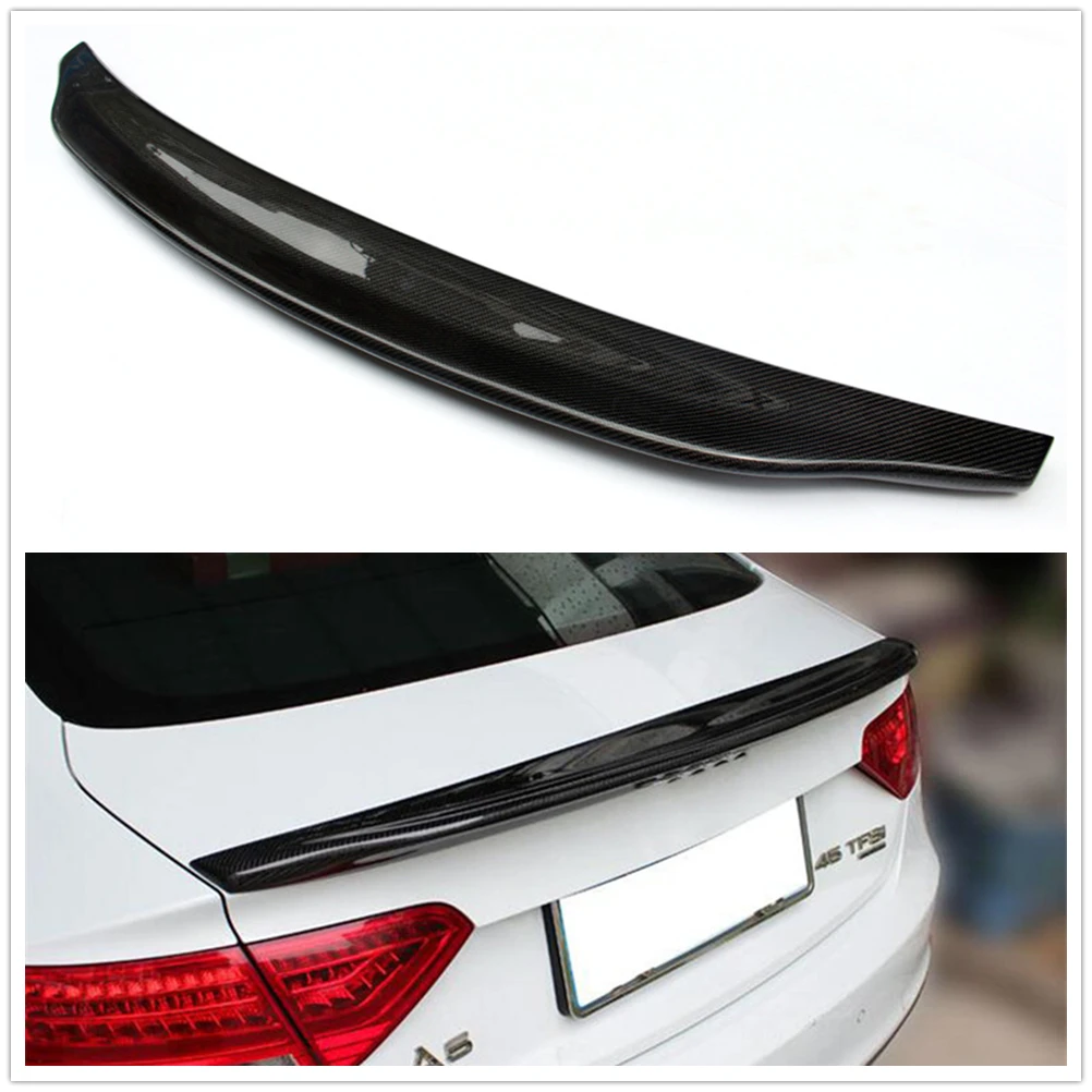 

For Audi S5 RS5 2 Door Coupe 2009-2016 Rear Trunk Spoiler Wing Cat Style Carbon Fiber Car Tailgate Lid Decklid Trim Splitter Lip