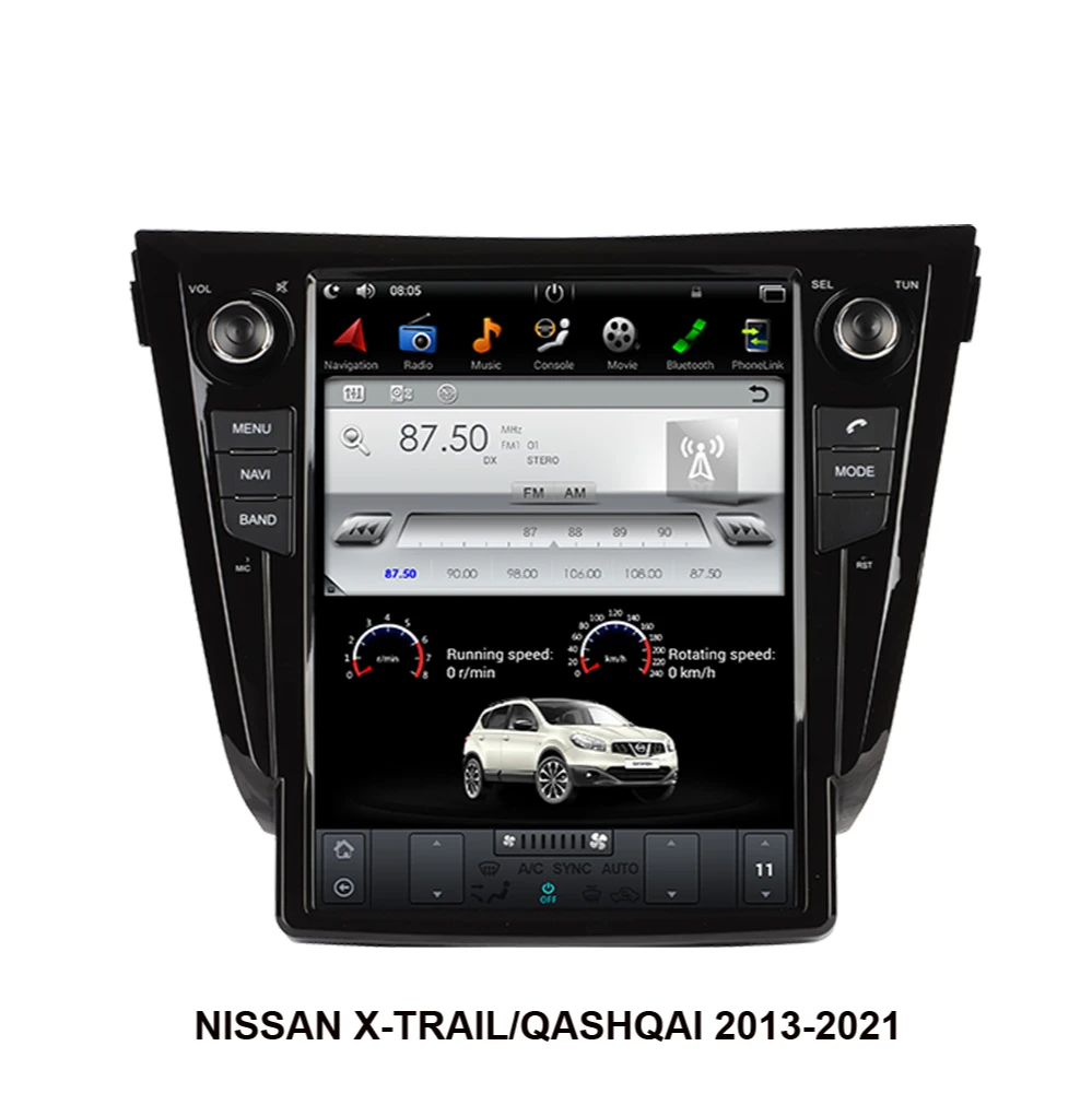 Автомобильный мультимедийный плеер 4 Гб + 64 ГБ GPS-навигация в стиле Tesla для NISSAN