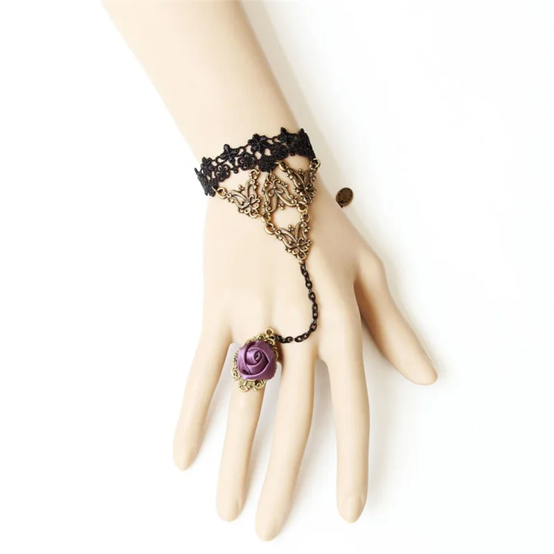 YiYaoFa Handmade Lace Gothic Bracelets & Bangles Night Club Jewelry for Women Accessories Lady Party WS-135 | Украшения и