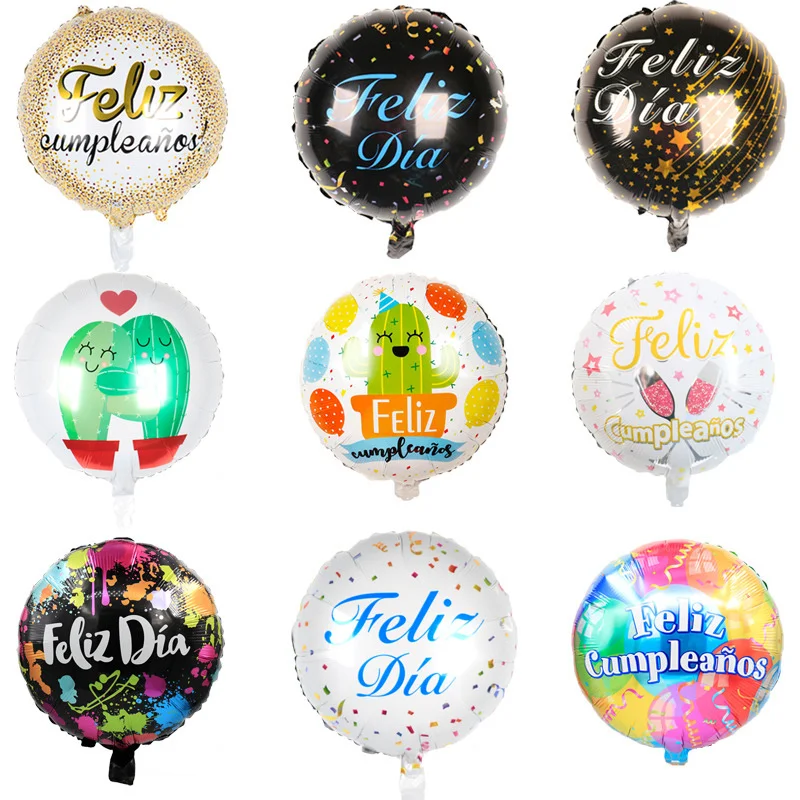 

18 inch happy birthday balloon birthday party decoration children's toy floating air balloon aluminum foil hydrogen balloon