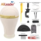 Парик Манекен Alileader 2122232425 дюймов, белый блочный холщовый манекен, голова манекен, голова манекен