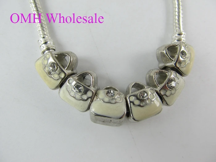 OMH Wholesale Jewelry Accessories Zinc Alloy Bag European Space Bead Bracelet F8219 | Украшения и аксессуары