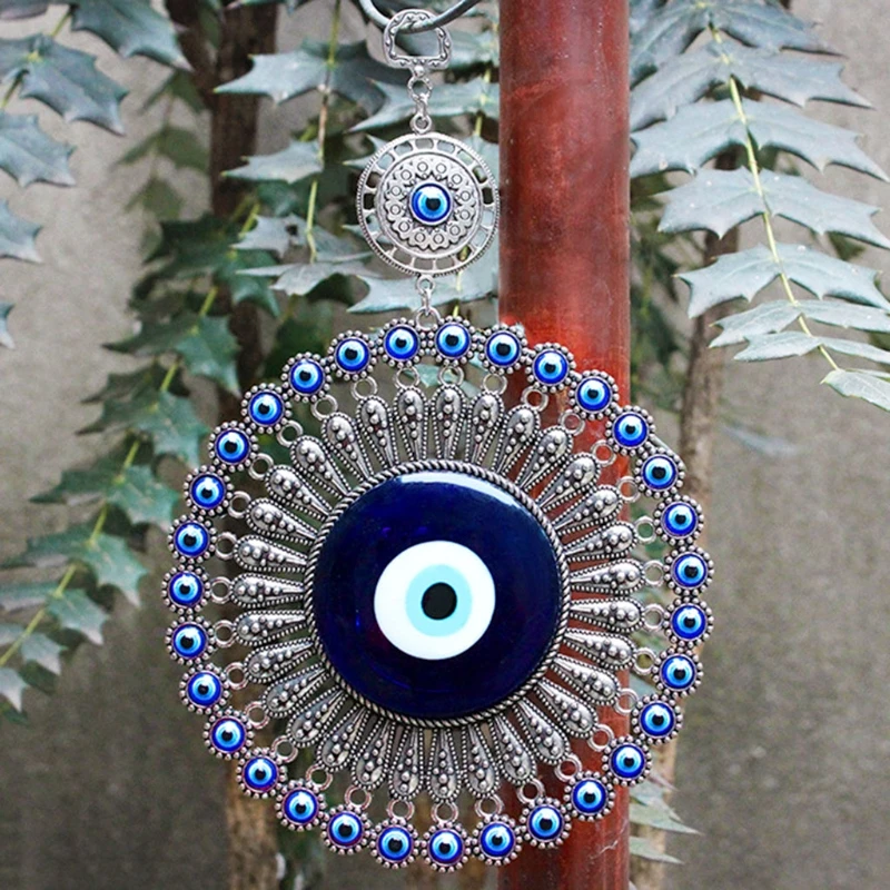 Turkish Blue Evil Eye Decor Wall Hanging Pendant Amulets Ornament Key Ring Home Garden Protection Blessing Lucky Gift | Дом и сад