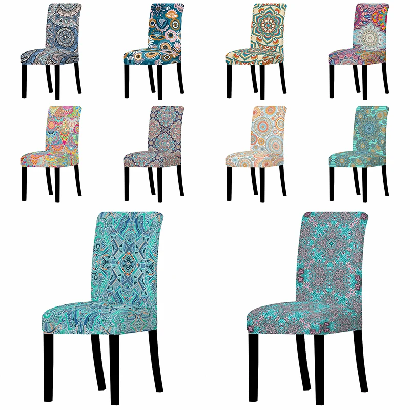 Чехол для стула мандалы съемный пылезащитный чехол кресла банкета эластичный