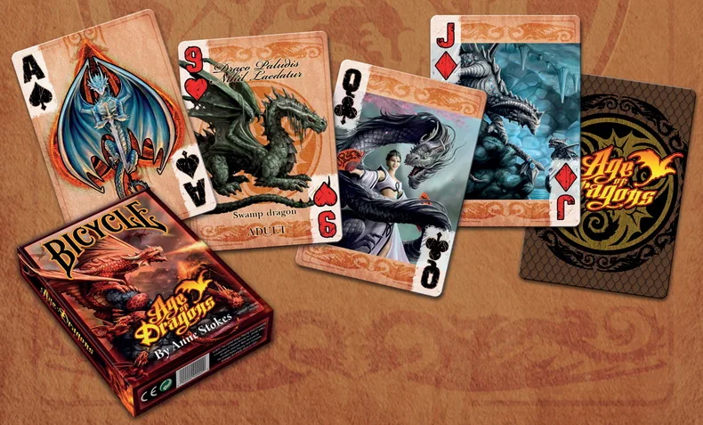 Велосипедный спорт возраст Of Dragons игральные карты магические anne сток Палуба