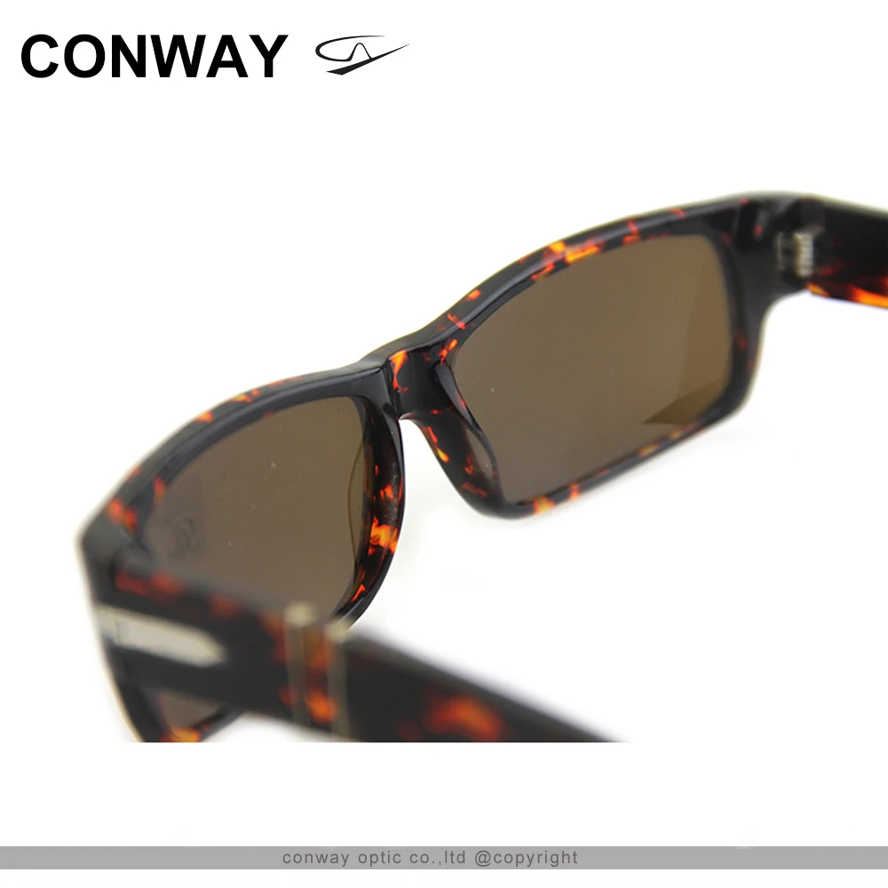 Женские/мужские солнцезащитные очки Conway в металлической оправе цвет