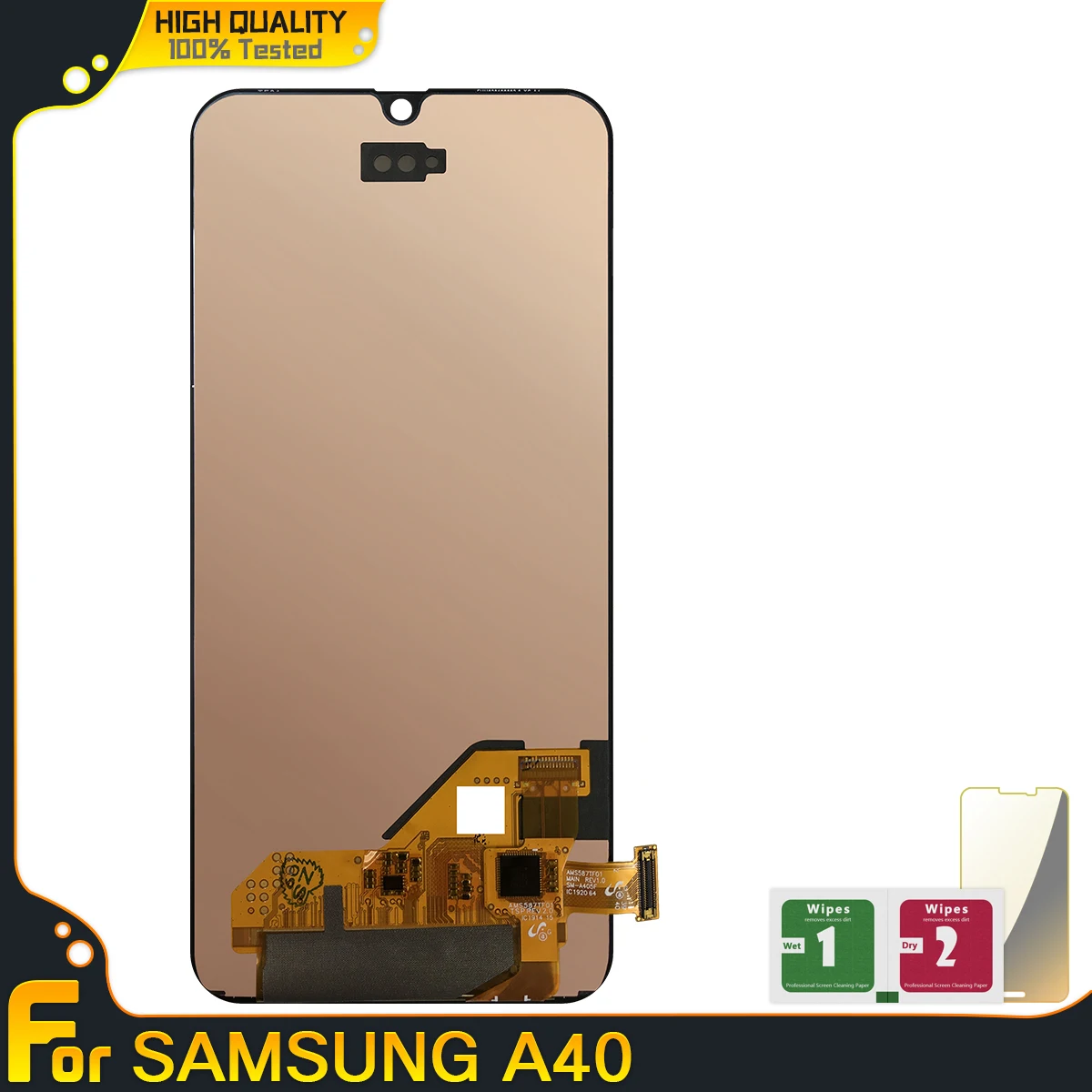 ЖК дисплей с сенсорным экраном и дигитайзером в сборе для Samsung galaxy A40 A405 запасные